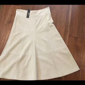 Theory buttery soft leather/suede midi skirt